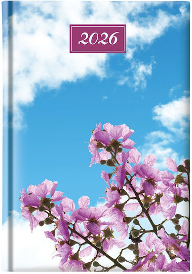 Daily Diary 2026 Theofylaktos 14.5x20.5cm Spring Flower 6899901