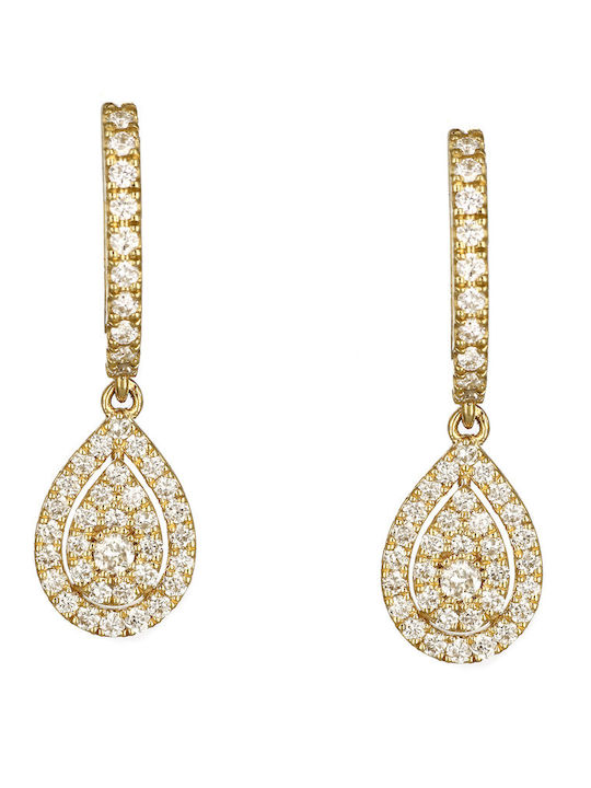 Cercei din Aur 18K cu Diamant