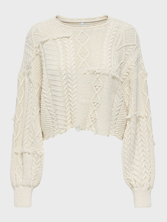 Only Life Women's Long Sleeve Sweater Ecru