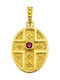 Pendant Kids Talisman Double Sided Konstantinato made of Gold 9K 329Παν-R