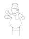 Kmt Style Christmas Hanging Decorative Snowman 60x50cm Alternating Led Lighting