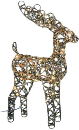 Kmt Style Weihnachtsfigur Rentier 42x25x10cm Beleuchtung LED
