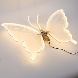 Eurolamp Beleuchtete Metallische Schmetterling Weiß