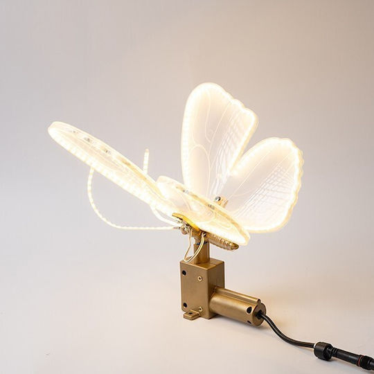 Eurolamp Осветена Коледна Фигура Пеперуда Бяла 40x40x3см.