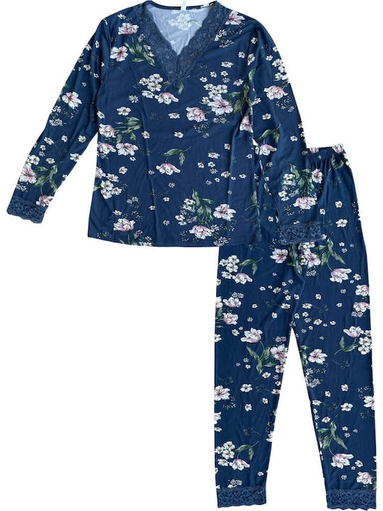 Caress Winter Damen Pyjama-Set Gray