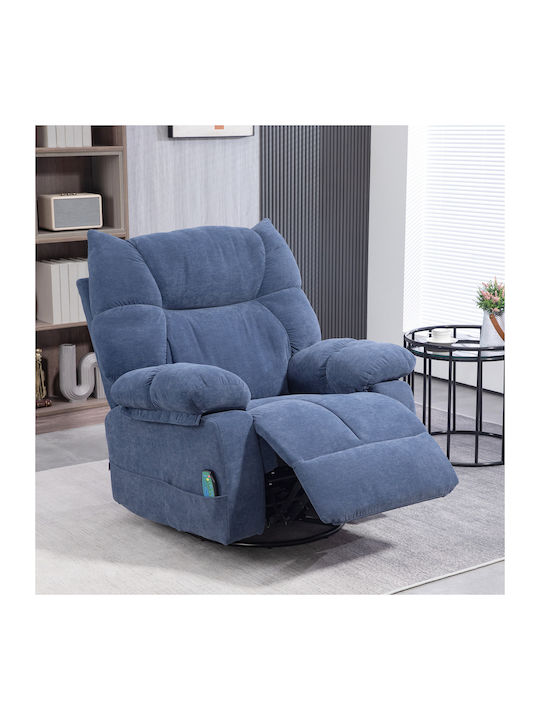 Πολυθρόνα Relax Massage Περιστρεφόμενη Μπλε 98x...