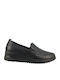 Leather Women's Moccasins in Black Color