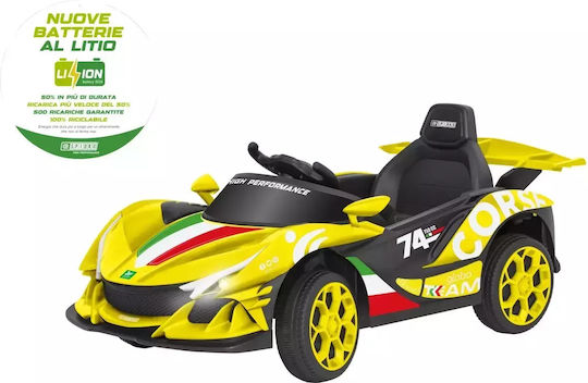 Spidko Kinderfahrzeug mit Fernbedienung 12 Volt Gelb für 3+ Jahre