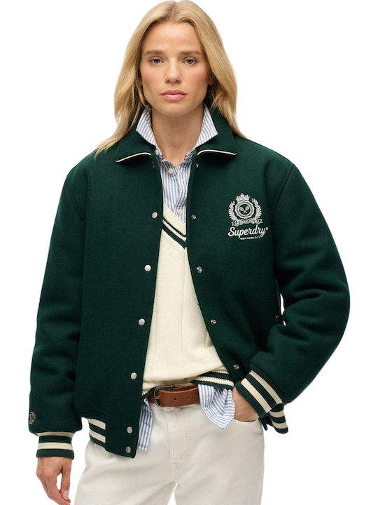 Damen Bomberjacke Enamel Green