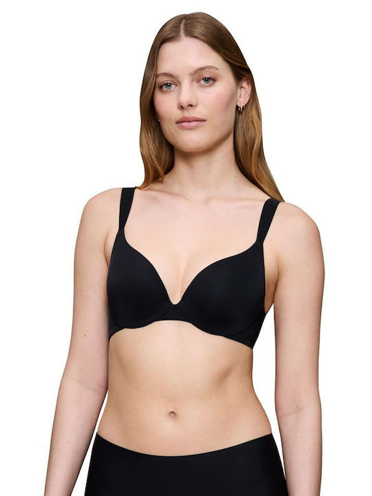 Triumph Μαύρο Strapless Σουτιέν με Ελαφριά Ενίσ...