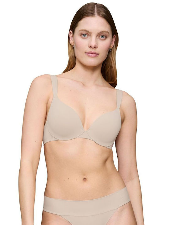 Triumph Ανοιχτό Μπεζ Strapless Σουτιέν με Ελαφρ...