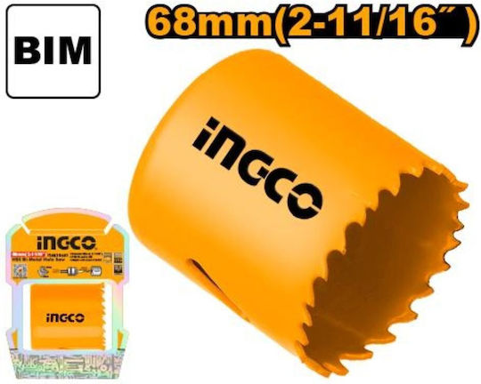 Ingco Lochsäge HSS Trockenschnitt mit Durchmesser von 38mm bis 68mm für Holz, Metall und Kunststoff