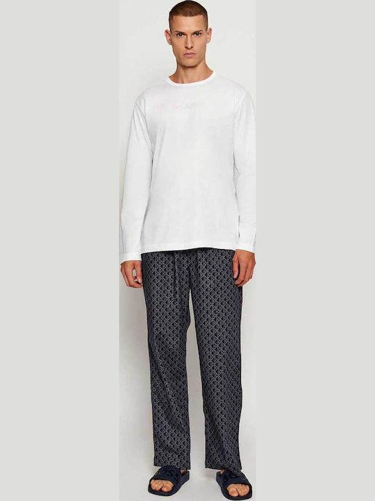 Calvin Klein Men's Winter Pajamas Set Classic White