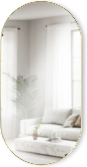 Umbra Hubba Oval Gold Wandspiegel 91x46cm Umbra Hubba Oval Gold Wandspiegel 91x46cm