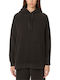 Long Women's Sweatshirt Hooded Vintage Black