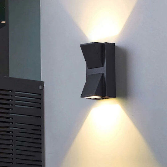 Alista Home Lumină de exterior montată pe perete LED 6W cu Alb Cald Lumină