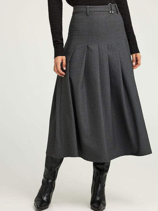 Midi Skirt Gray