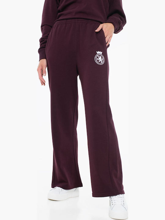 Долнище на анцуг Широк Deep Burgundy