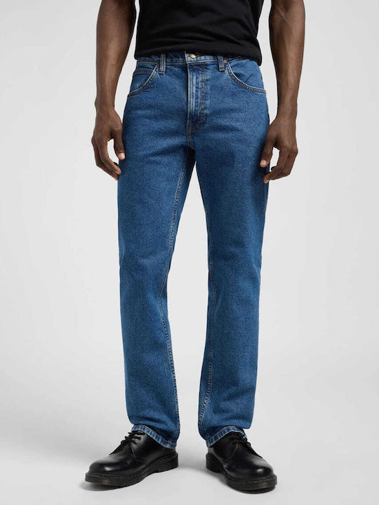 Lee Brooklyn Ανδρικό Παντελόνι Τζιν Straight Μπλε