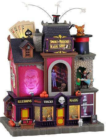 Casă Lemax Smoke & Mirrors Magic Shop 4.5v Adaptor Spooky Town