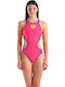 One Biglogo Activewear Swimsuit Fuchsia