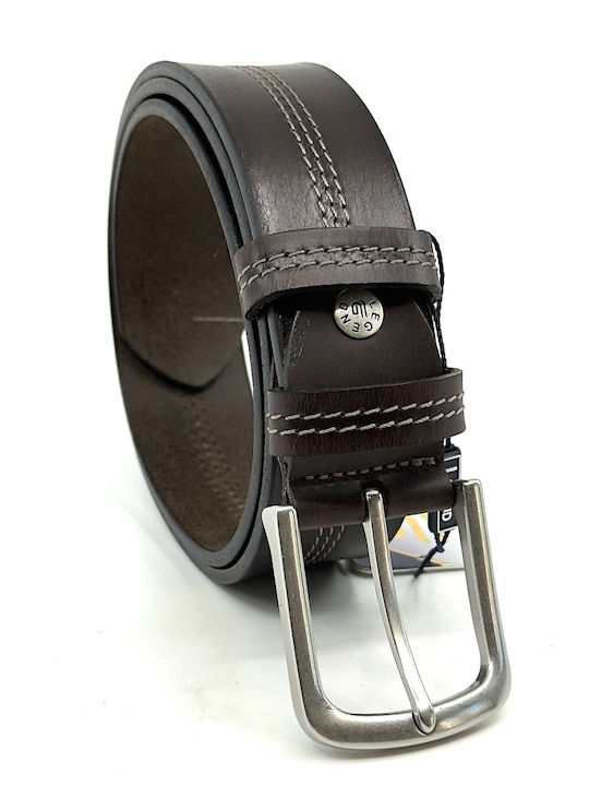 Legend Accessories Wide Men's Belt Leather Brown