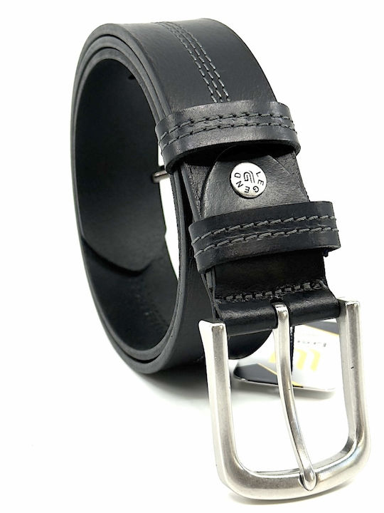 Legend Accessories Wide Men's Belt Leather Black