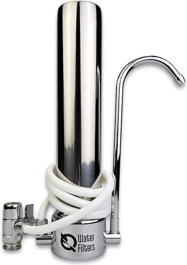 QWaterFilters QD-10F Συσκευή Φίλτρου Νερού Άνω Πάγκου με Βρυσάκι ET.0005