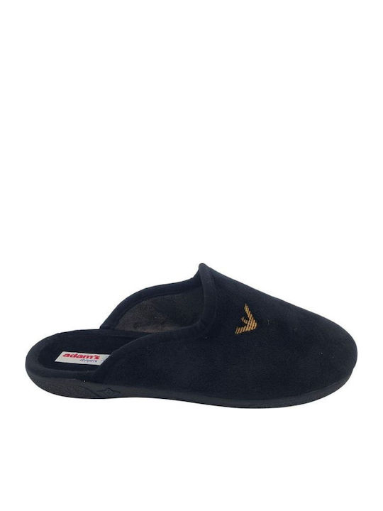 Adam's Shoes Χειμερινές Ανδρικές Παντόφλες Μαύρες