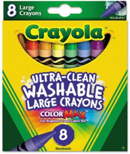 Ultra-clean Color Max Crayola Washable Crayons Kids 8 Colors