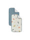 Kentia Poldo Baby Burp Cloth Multicolour 72x42cm. 2pcs