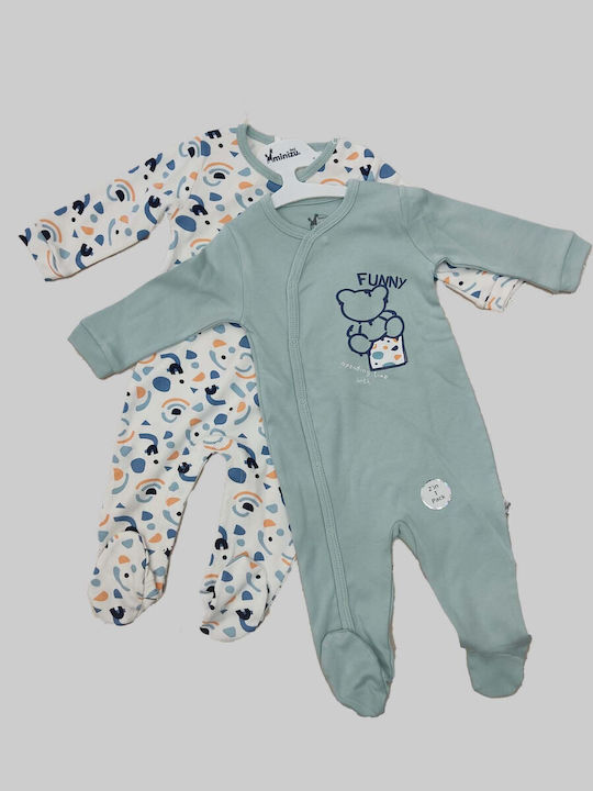 Hashtag Set Baby Bodysuit Mint White