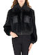 Frauen Pelz Black