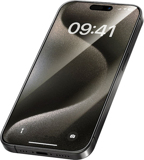 Benks Gehärtetes Glas Schwarz (iPhone 15 Pro Max)