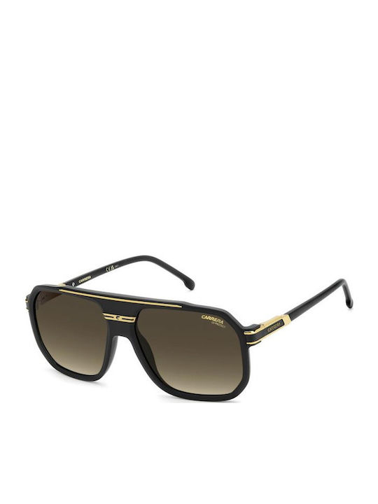 Carrera Men's Sunglasses With Black Horn-Rimmed Frame And Grey Gradient Lens 1077/S I46/86