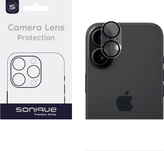 Sonique Lens Full Προστασία Κάμερας Tempered Glass Μαύρο για το Apple iPhone 17