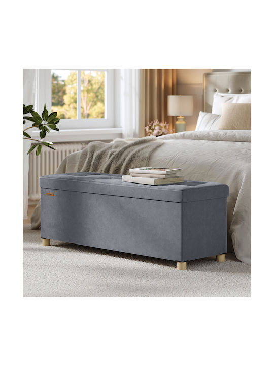 Songmics Bankhocker mit Stauraum Stoff Grau 110...