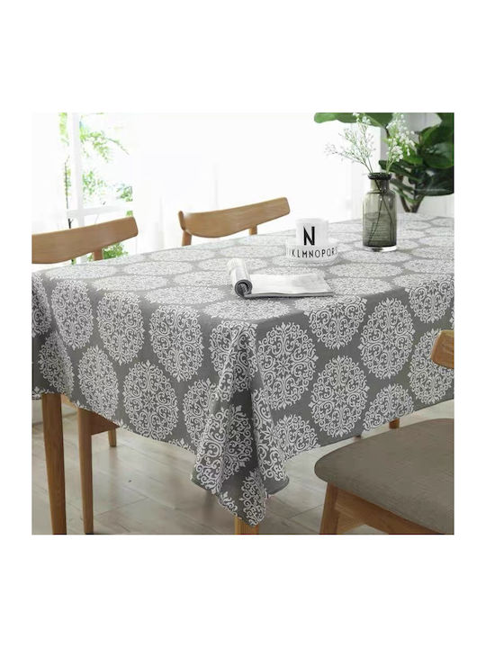 To megalo pazari Tablecloth Linen with Embroidery Linen 140x180cm