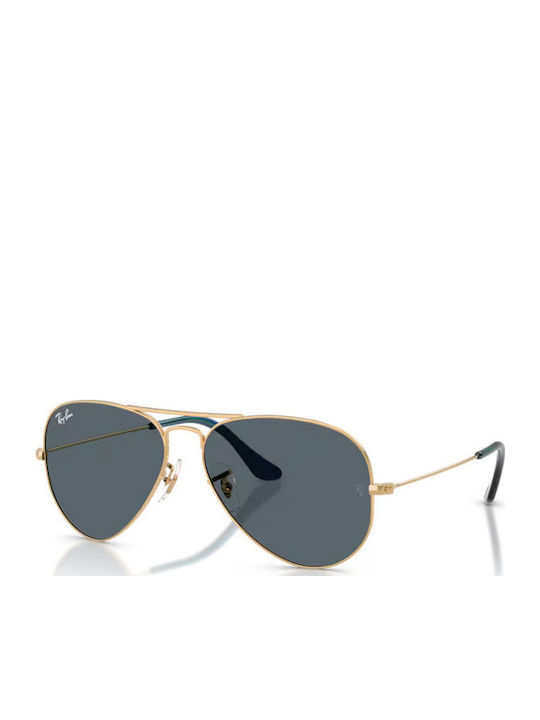 Ray Ban Large Unisex Γυαλιά Ηλίου με Χρυσό Μετα...