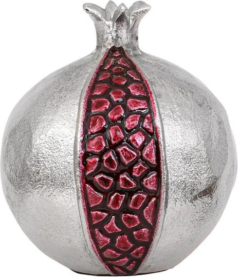 Metallic Decorative Fylliana Pomegranate Nickel-Red Color 12x13cm