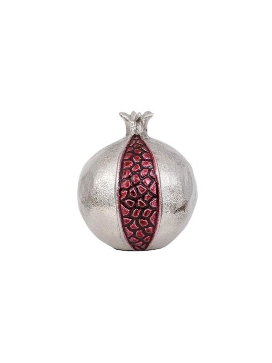 Метално Декоративно Fylliana Pomegranate Никел-Червен Цвят 10x11см