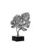 Metallic Decorative Leaves Black Base Fylliana FL75952 Silver Antique Color 23x10x33cm