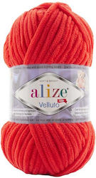 Alize Velluto Chunky Μικροπολυεστέρας Κόκκινο 6...
