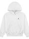 Fleece Παιδικό Φούτερ με Κουκούλα White