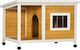 Pawhut Dog House Wooden Outdoor Brown 85.5x62x60cm