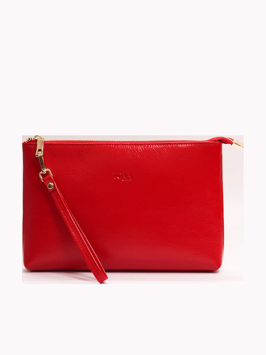 Leder Damentasche Handtasche Rot