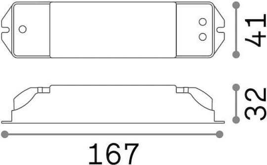 Driver Dali Push 25w Бял Линеен Вграден Lika 268002 Ideal Lux 268002