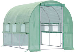 Outsunny 845-611GN Greenhouse Tunnel with Metal...