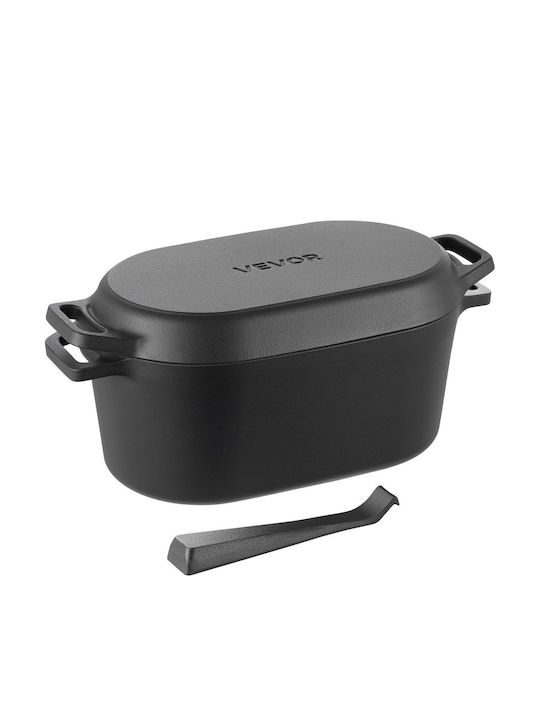 Vevor Oval Cast Iron Dutch Oven 3.3lt