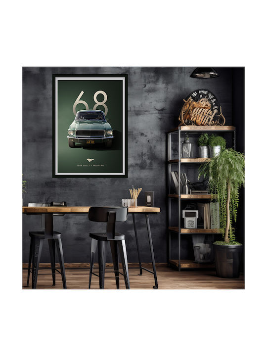 Poster 1968 Bullitt Mustang Cr003 30cm X 40cm F...